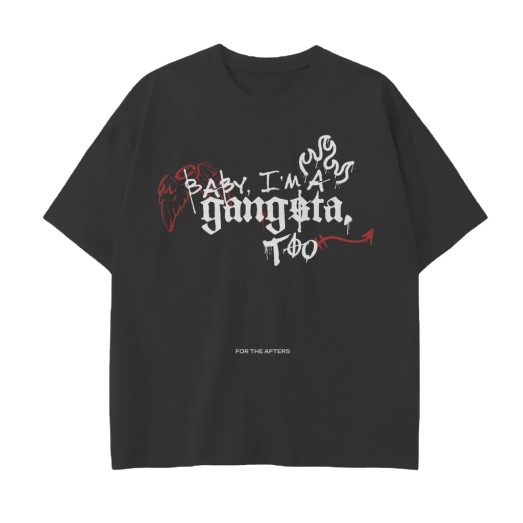 Gangsta Who? | Heavyweight Drop Shoulder T-Shirt - Black