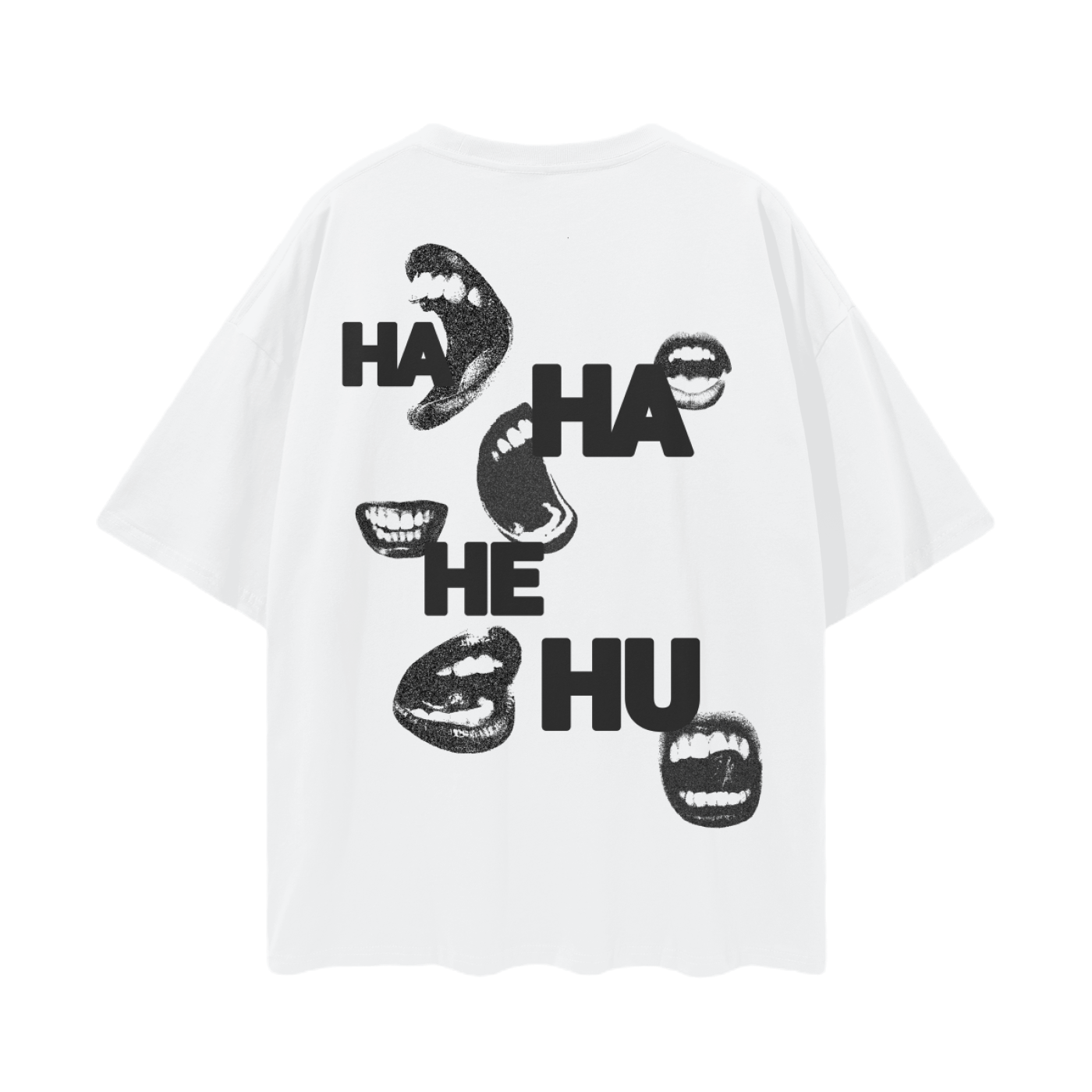 HA HA HE HU | Oversized Deep Drop Shoulder T-Shirt