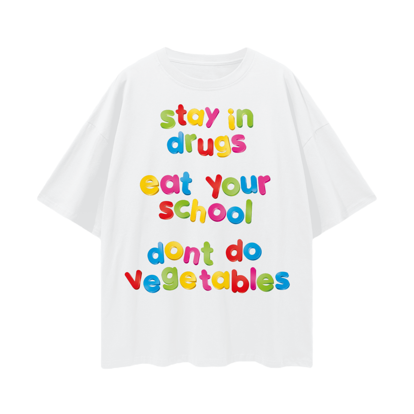 Stay in Drugs - Oversized Deep Drop Shoulder Tee