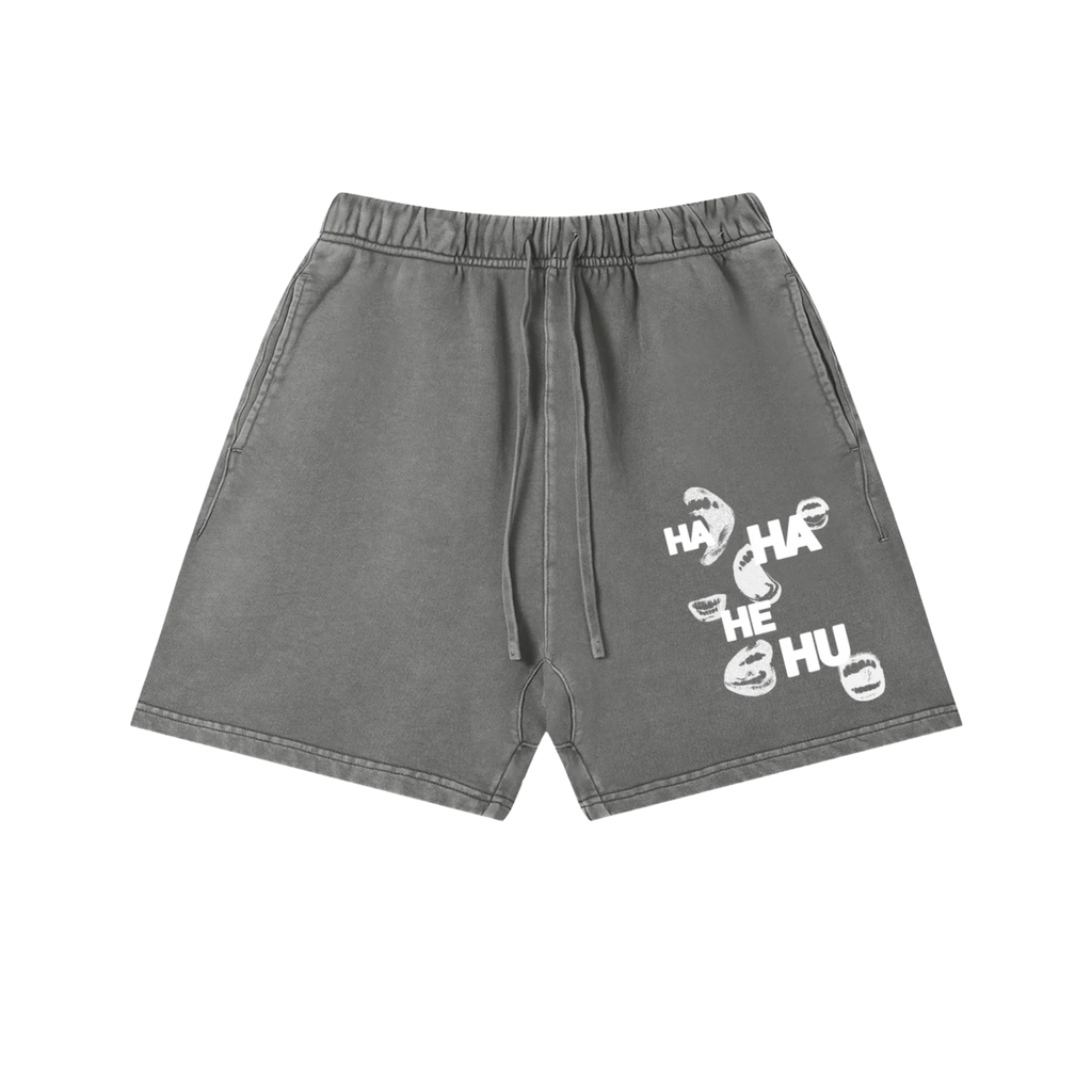 Ha Ha He Hu... Shorts :) | Unisex Vintage Wash Cotton Shorts