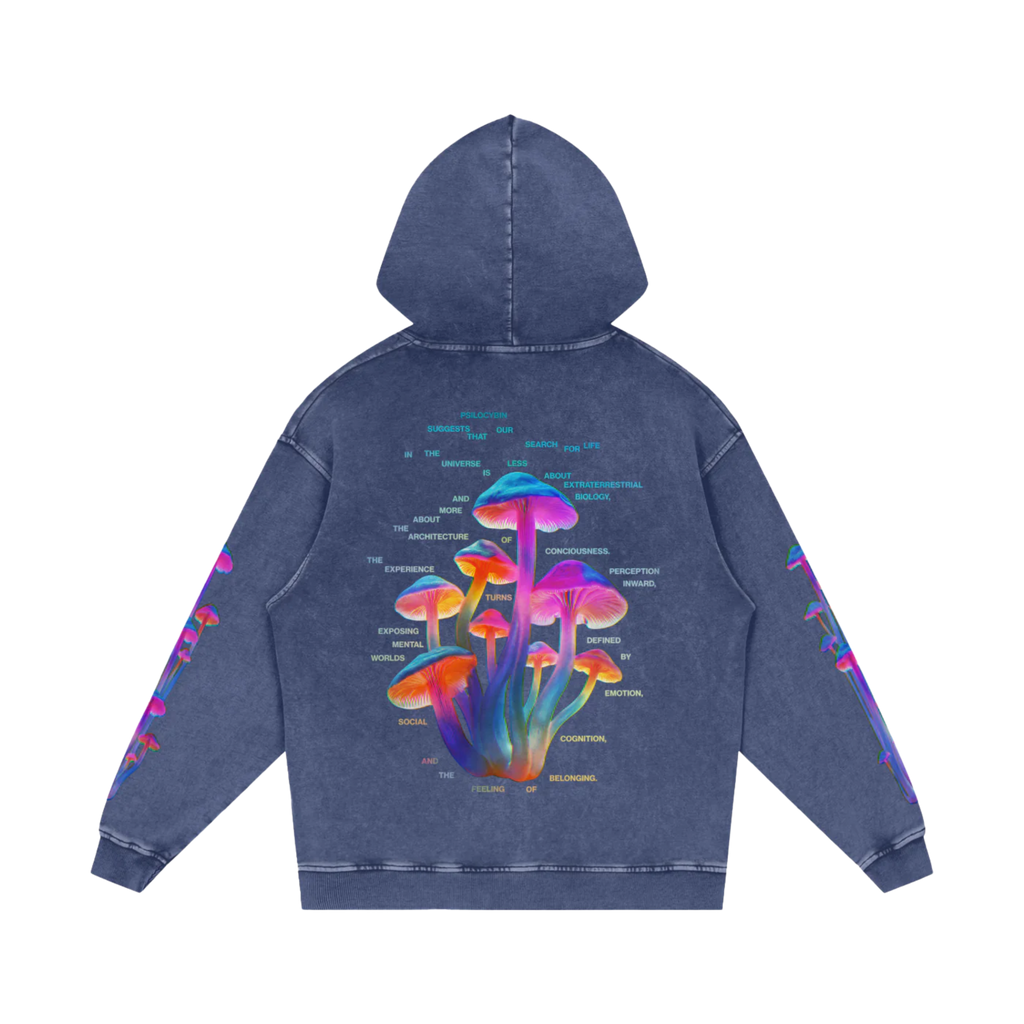 Psilocybine | Hoodie surdimensionné délavé à l'acide