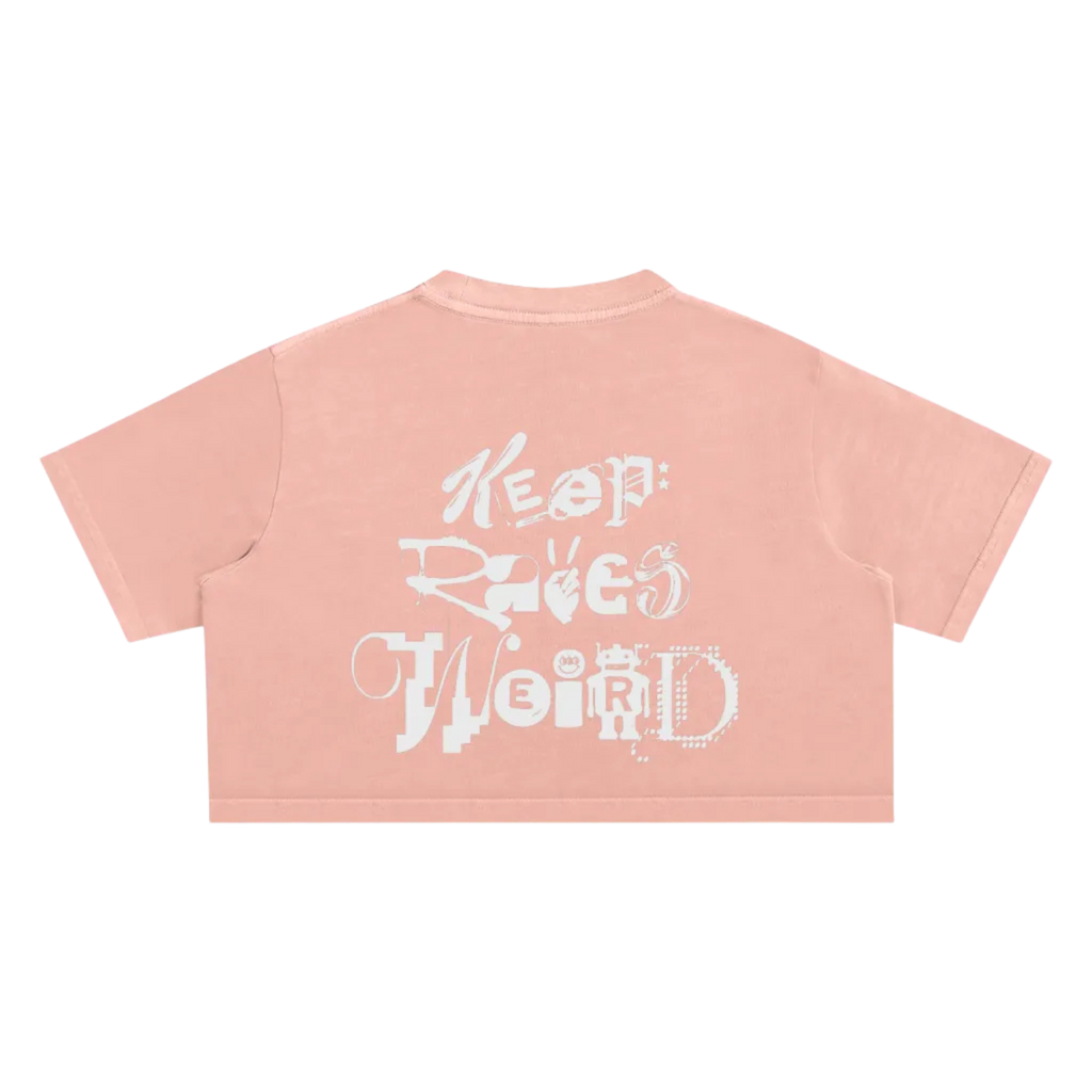 Keep Raves Weird | Snow Washed Crop Top