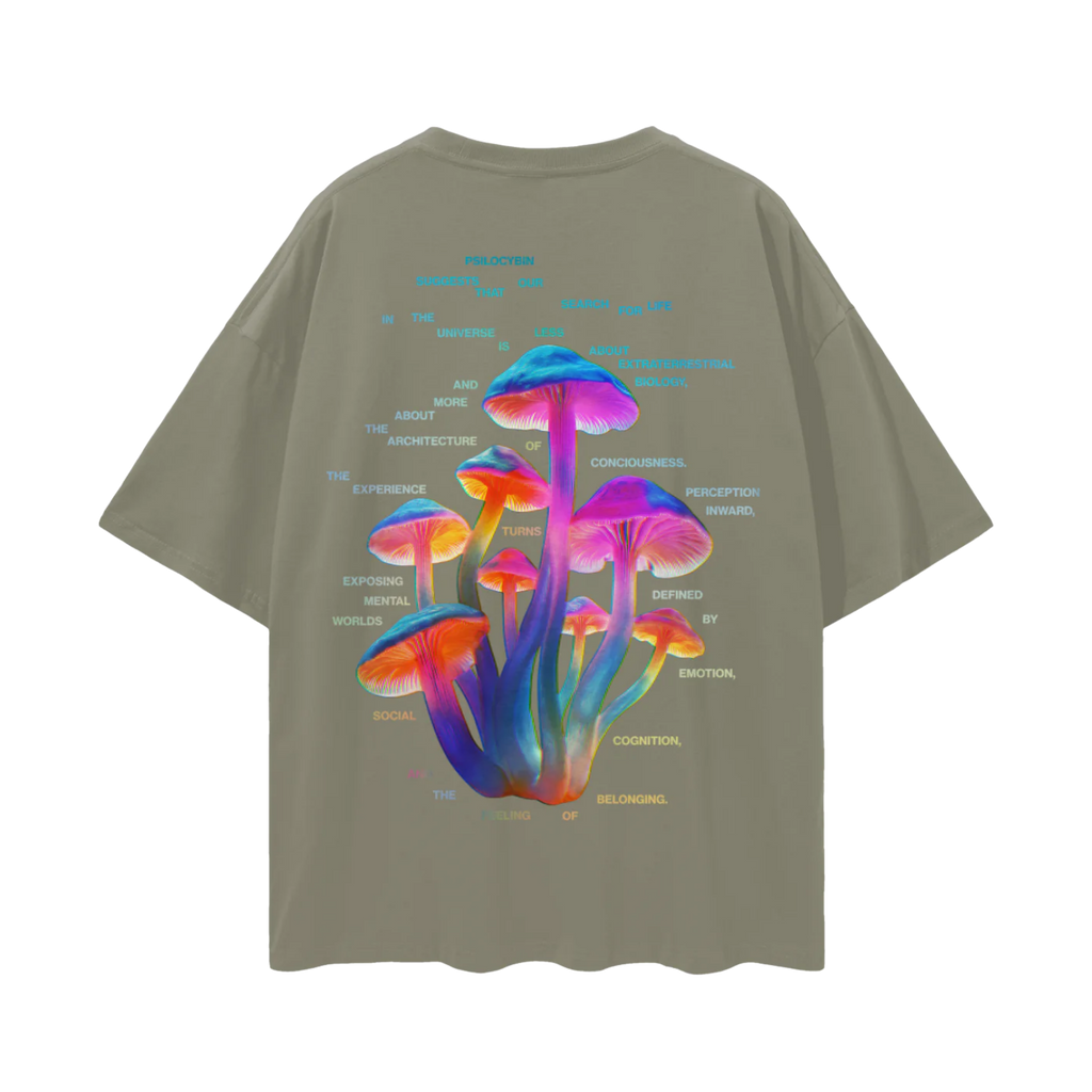 Psilocybine | T-shirt oversize avec épaules tombantes profondes