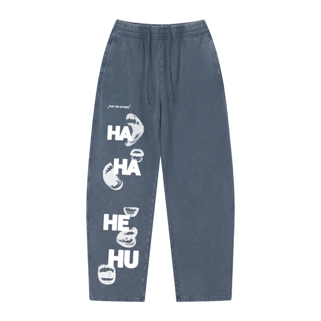 Ha Ha He Hu... Sweatpants :) | Unisex Barrel Leg Sweatpants