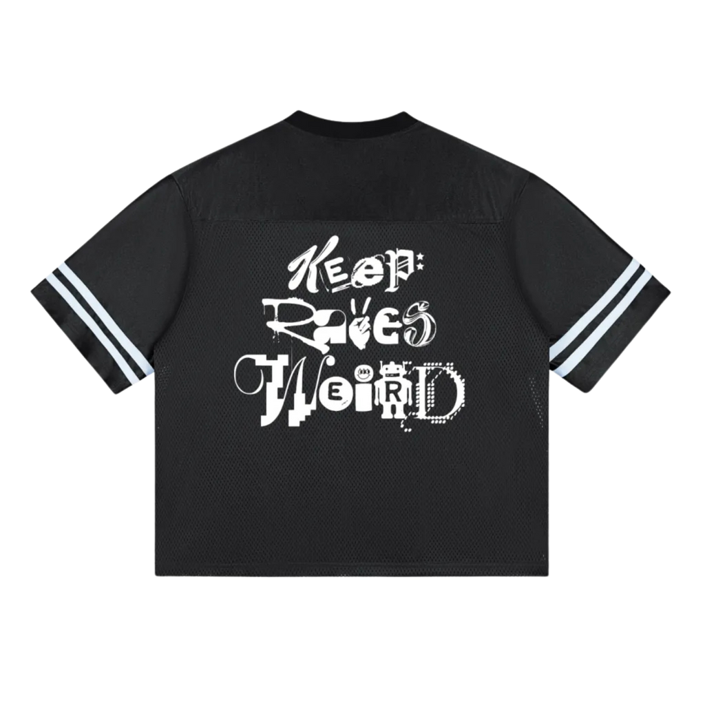 Keep Raves Weird | Taped Mesh T-Shirt (Black)