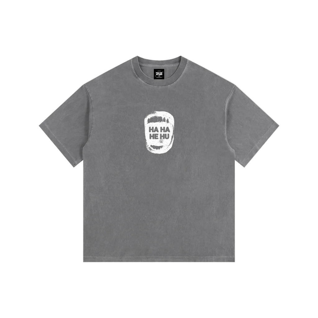 Ha Ha He Hu | Vintage Washed Oversized T-Shirt