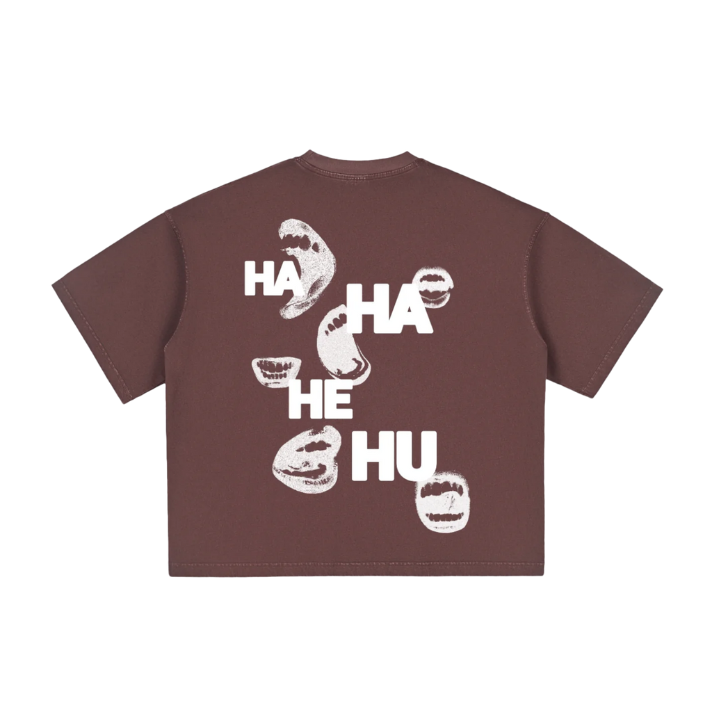 Ha Ha He Hu | Vintage Washed Boxy T-Shirt