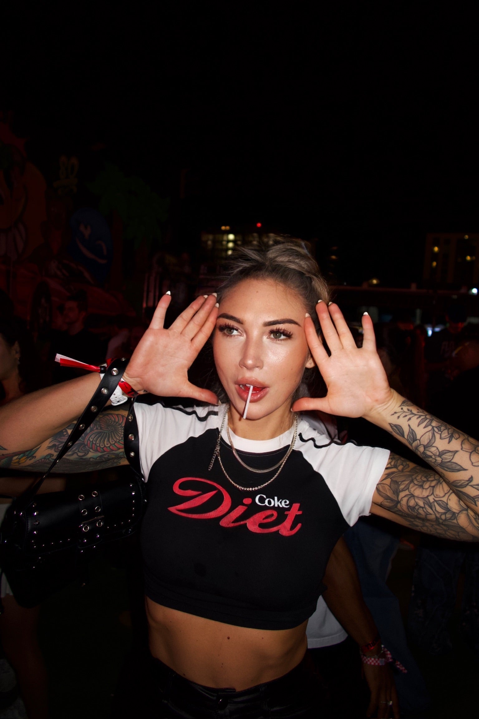 Coke Diet | Bodycon Raglan Sleeve Baby Tee