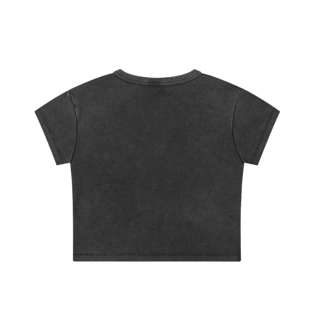 Mamacita | Snow Washed Crop Top Baby Tee