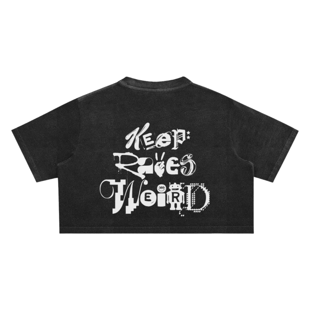 Keep Raves Weird | Snow Washed Crop Top