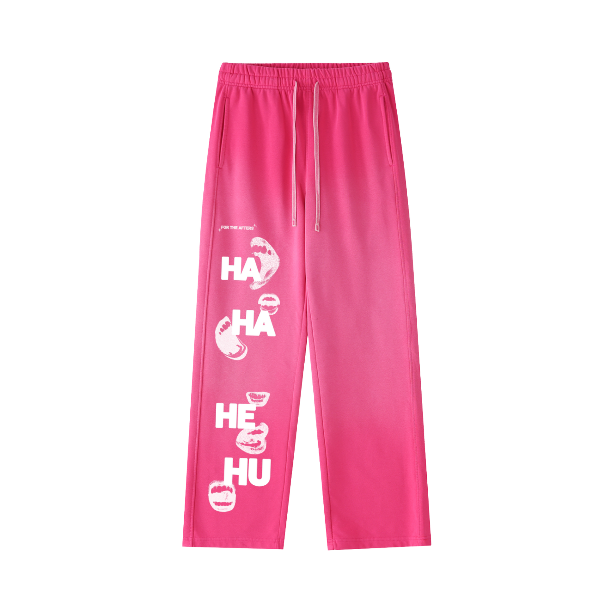 Ha Ha He Hu... Sweatpants :) | Vintage Washed Gradient Straight-Leg Sweatpants