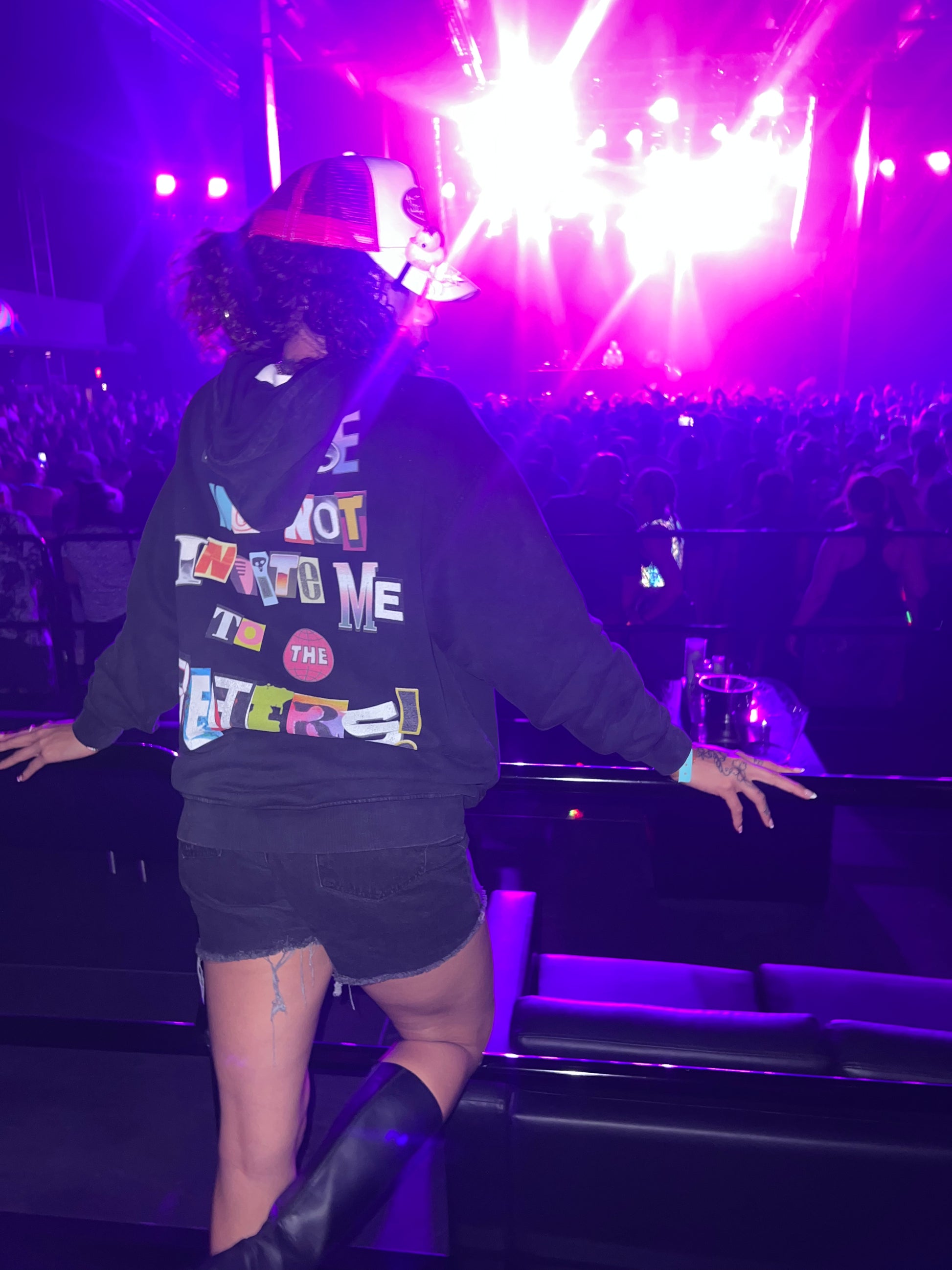 Do Not Invite Me! (Unless...) | Acid Wash Oversized Hoodie (Black)