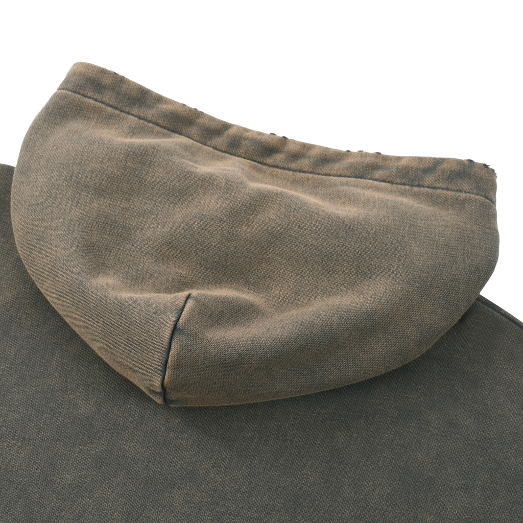 For the Afters | Vintage Washed Frayed-Hem Hoodie