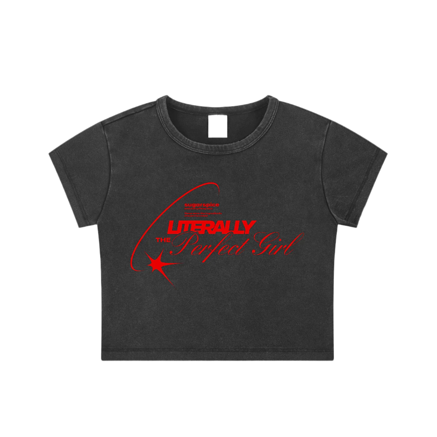 sugarspice x For the Afters | Literally the Perfect Crop Top (Red Print)