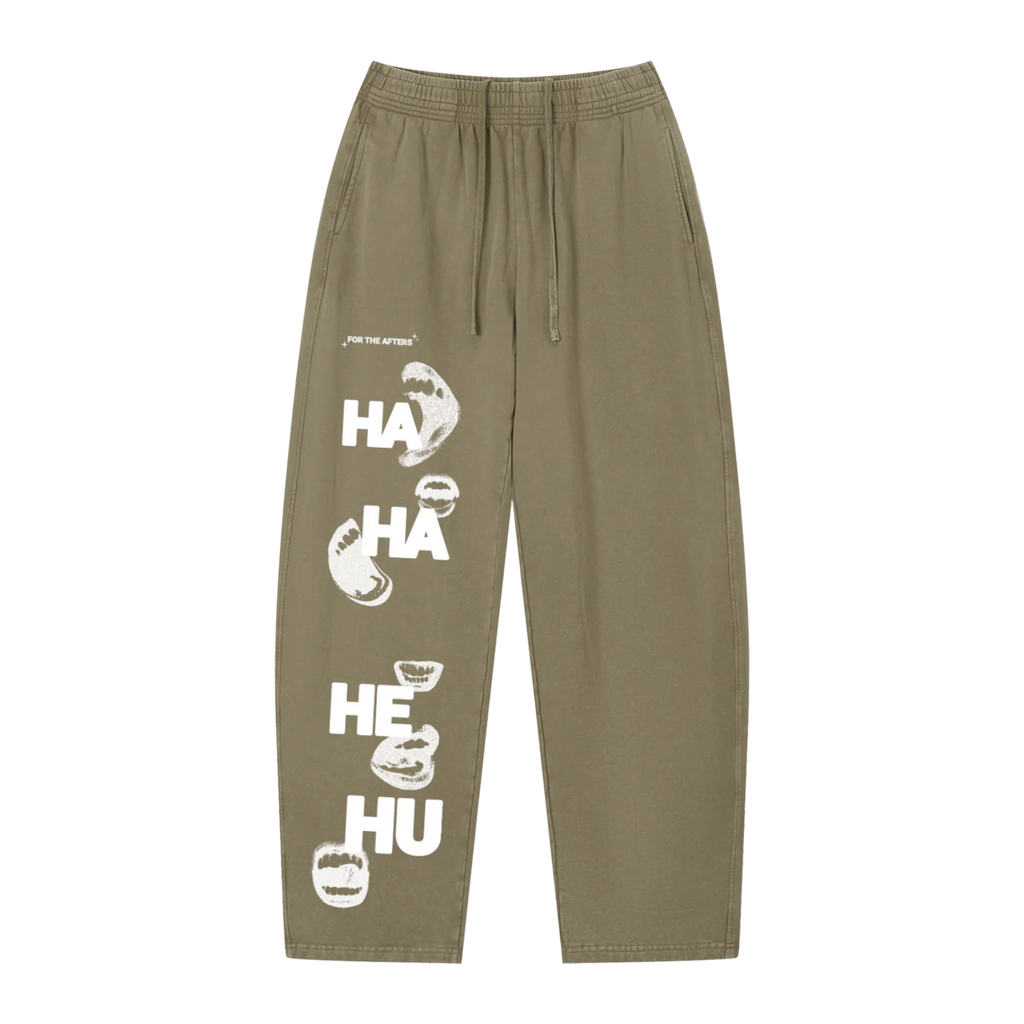 Ha Ha He Hu... Sweatpants :) | Unisex Barrel Leg Sweatpants
