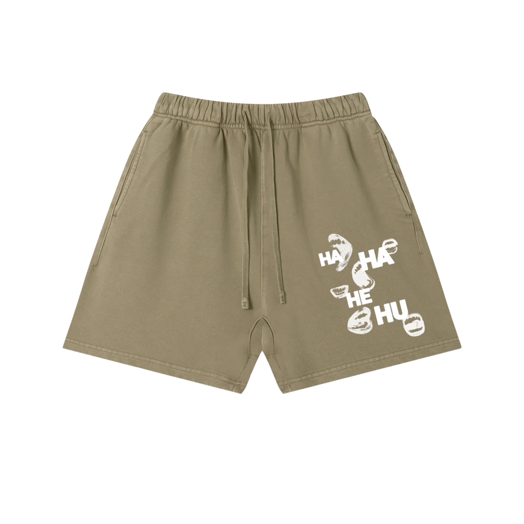 Ha Ha He Hu... Shorts :) | Unisex Vintage Wash Cotton Shorts