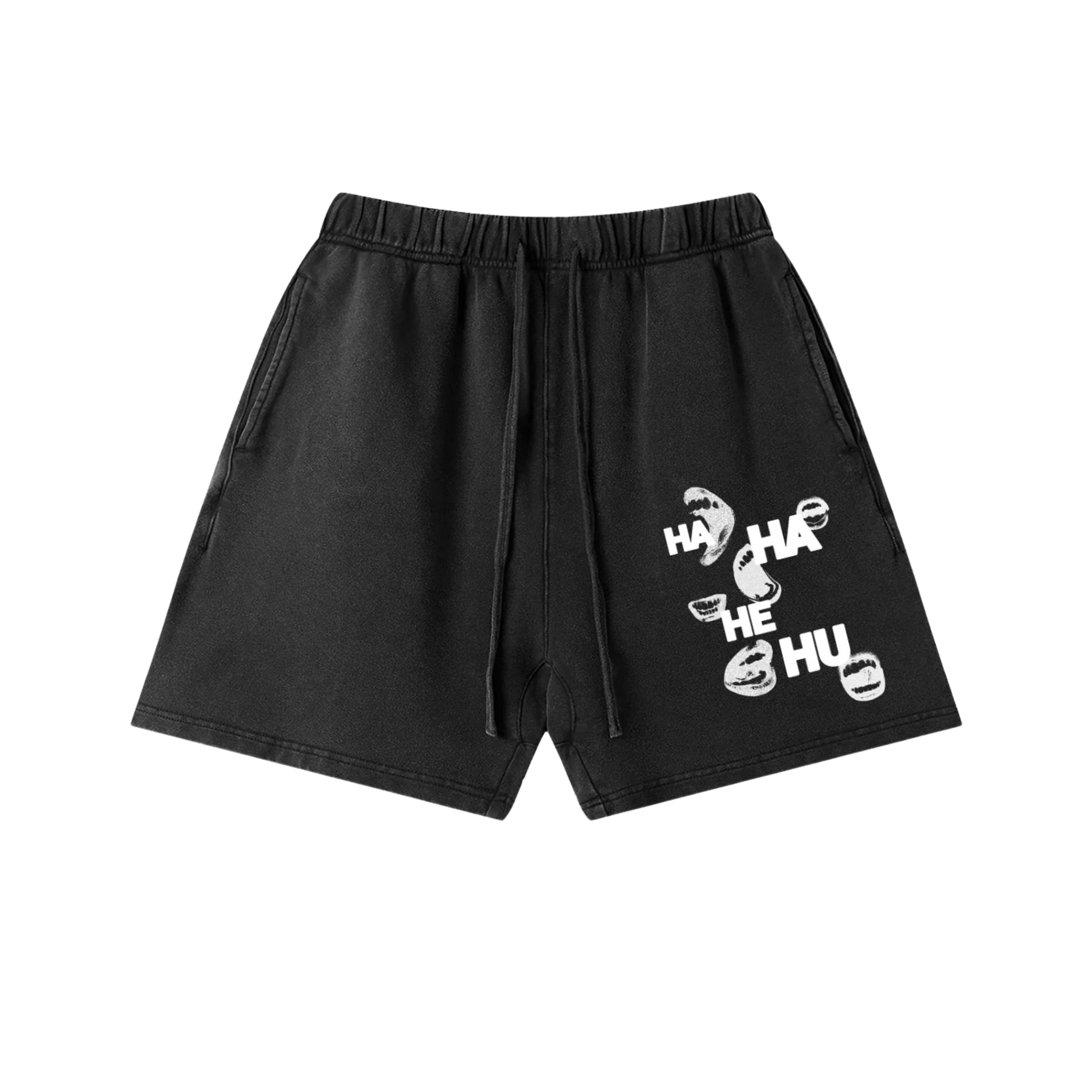 Ha Ha He Hu... Shorts :) | Unisex Vintage Wash Cotton Shorts
