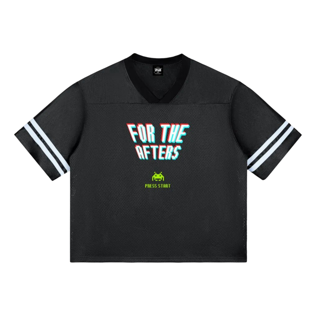 Side Quest | Taped Mesh T-Shirt (Black)
