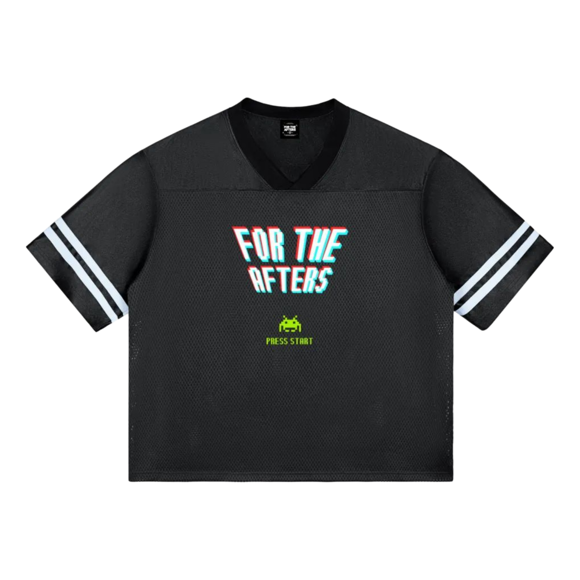 Side Quest | Taped Mesh T-Shirt (Black)