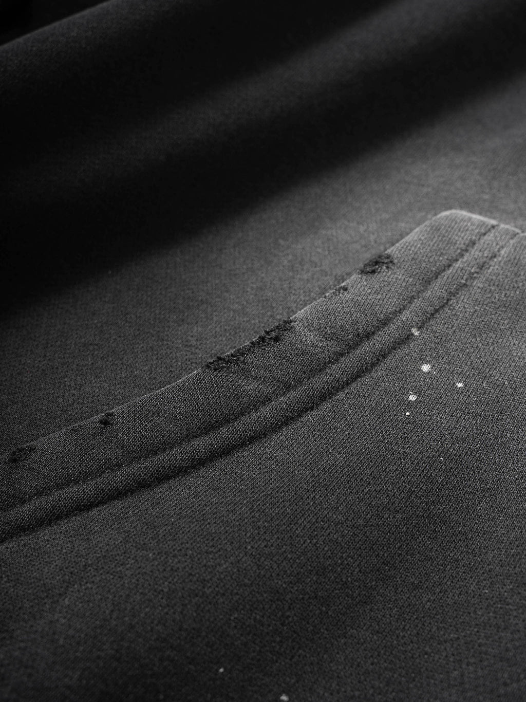/Principalement/ LE VÊTEMENT | Sweat à capuche en polaire vieillie et effilochée